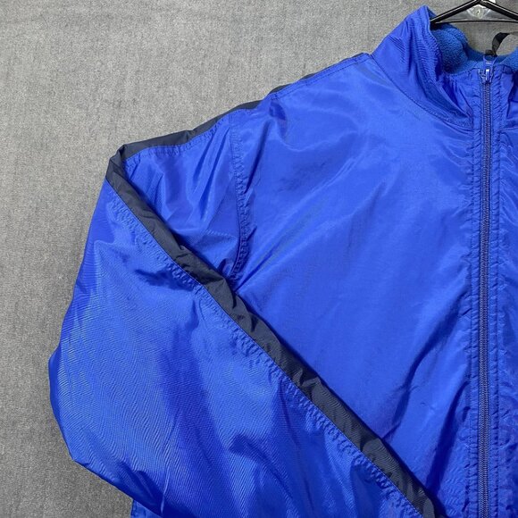 Nike Mens Full-Zip Blue/Black Fleece Lined Windbreaker Jacket Size Large - Picture 7 of 12